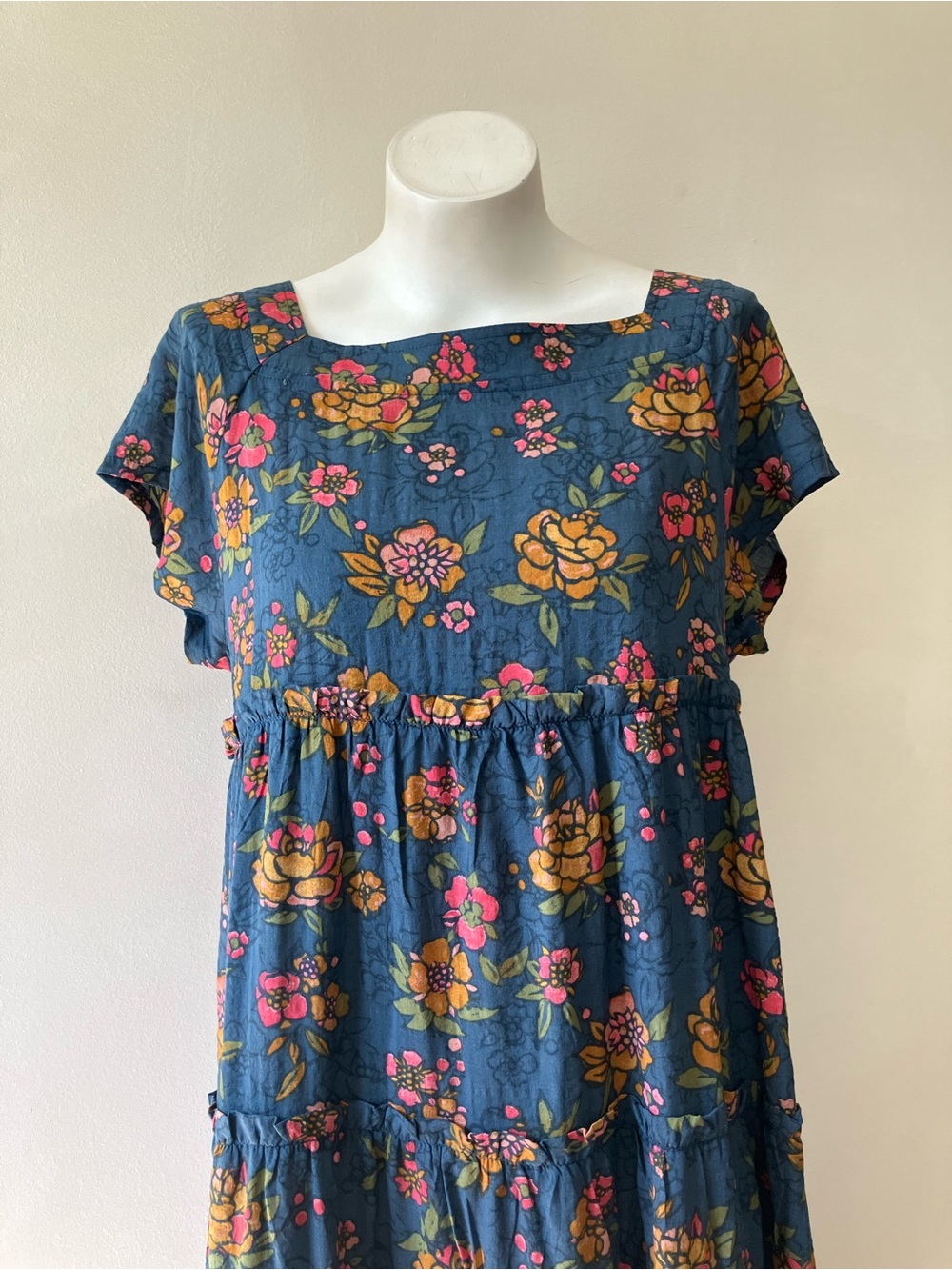 Natural Life | Berkeley Floral Tiered Square Neck Maxi Dress - Picture 3 of 8